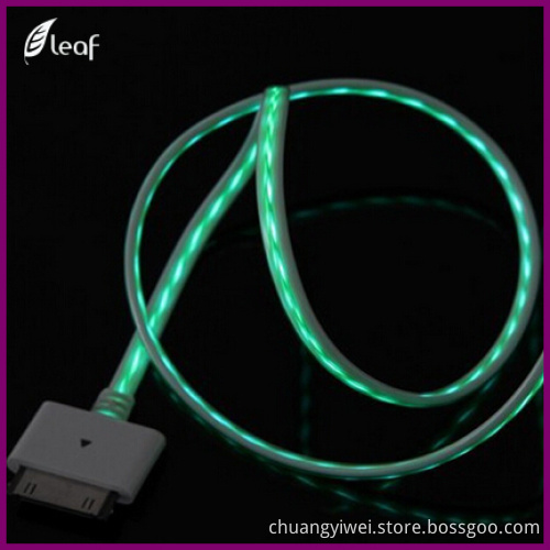 Visible Flowing USB Data Cable for iPhone 4 4s (VS801)